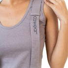 Clawear Women's Tadoba Tank Top in grey, stylish T-shirt with a comfortable fit and sleeveless design.