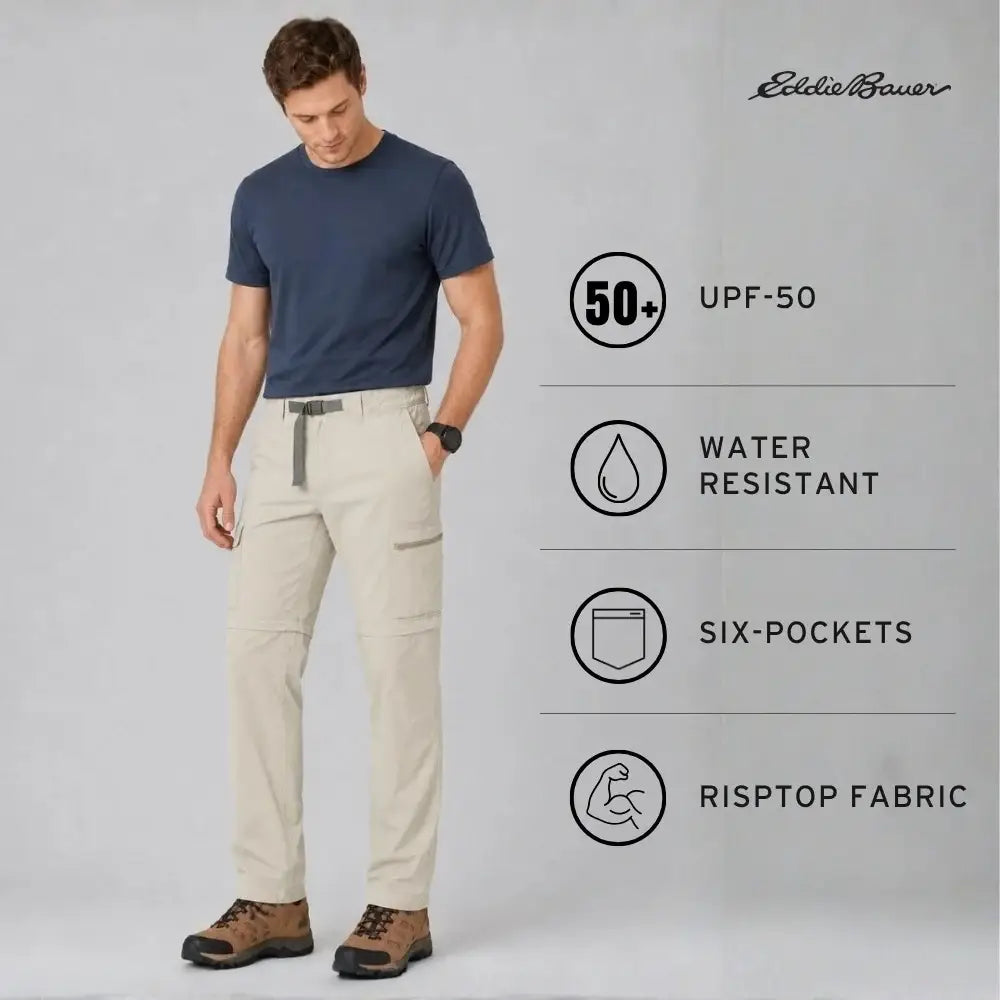 Eddie Bauer Men’s Pathfinder 2-in-one 6-pocket Cargo Pant - Cargos and Pants
