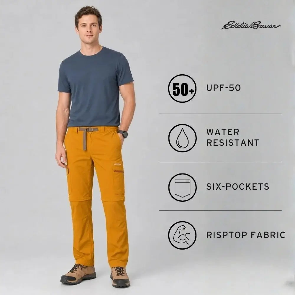 Eddie Bauer Men’s Pathfinder 2-in-one 6-pocket Cargo Pant - Cargos and Pants