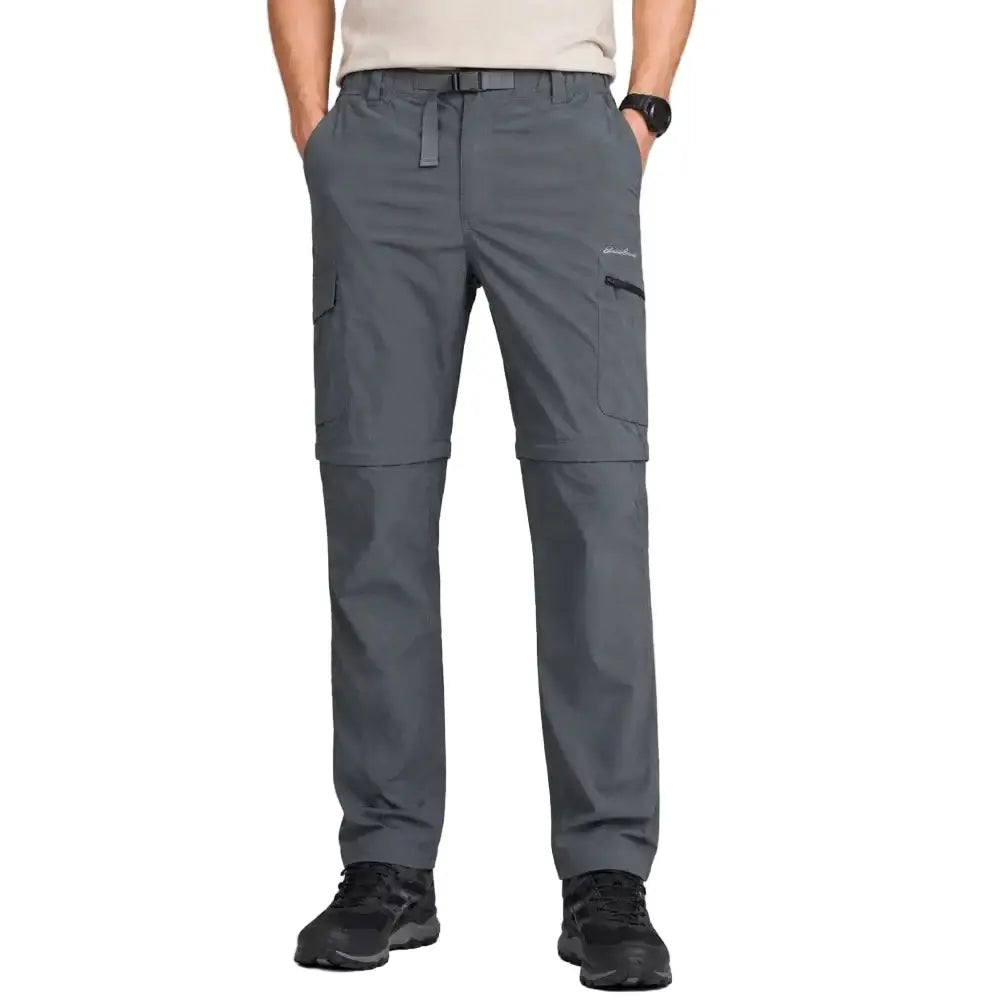 Eddie Bauer Men’s Pathfinder 2-in-one 6-pocket Cargo Pant - Dark Grey / 30 - Cargos and Pants