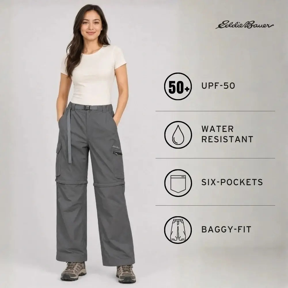 Eddie Bauer Women’s Switchback 2-in-one 6-pocket Cargo Pant - Cargos and Pants