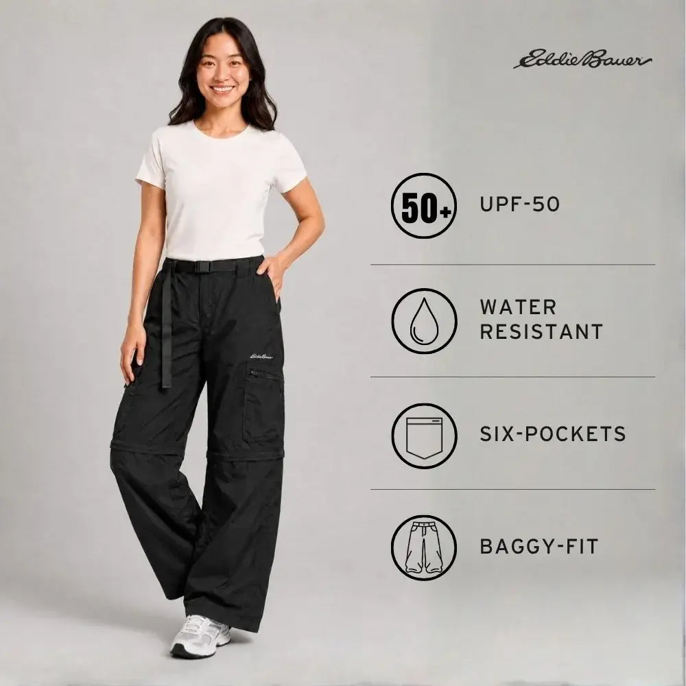 Eddie Bauer Women’s Switchback 2-in-one 6-pocket Cargo Pant - Cargos and Pants