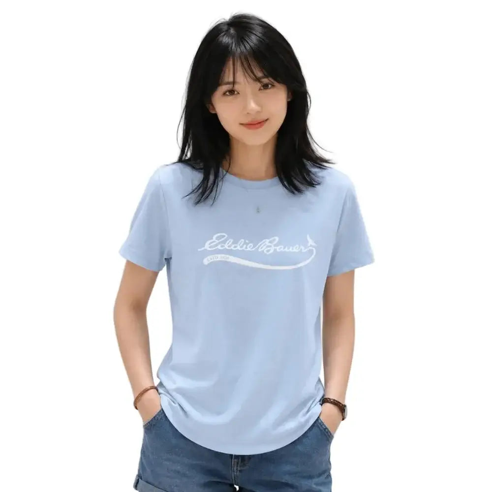Eddie Bauer Women’s T-shirt - Baby Blue / S - T-shirt