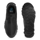 Black Ergon men's outdoor water-resistant leather shoes with sturdy soles and stylish design, suitable for outdoor activities.