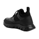 Ergon men's outdoor water-resistant leather shoes in black, featuring durable design and sturdy soles for outdoor activities.