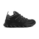 Ergon men's outdoor water-resistant leather shoes in black, featuring durable design and sturdy soles for outdoor activities.
