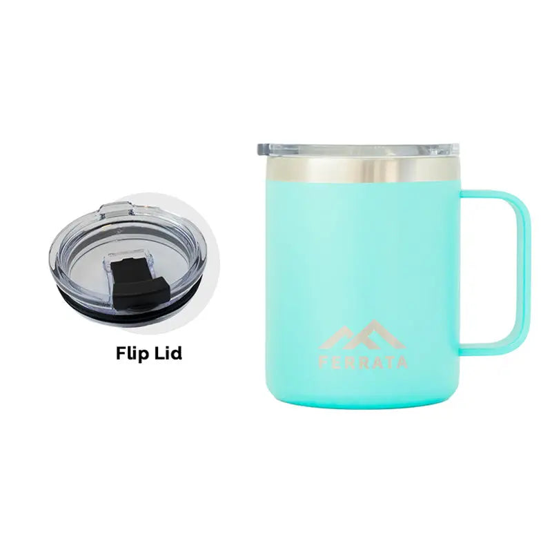 Ferrata Stainless Steel 350 ml Flip Lid Mug