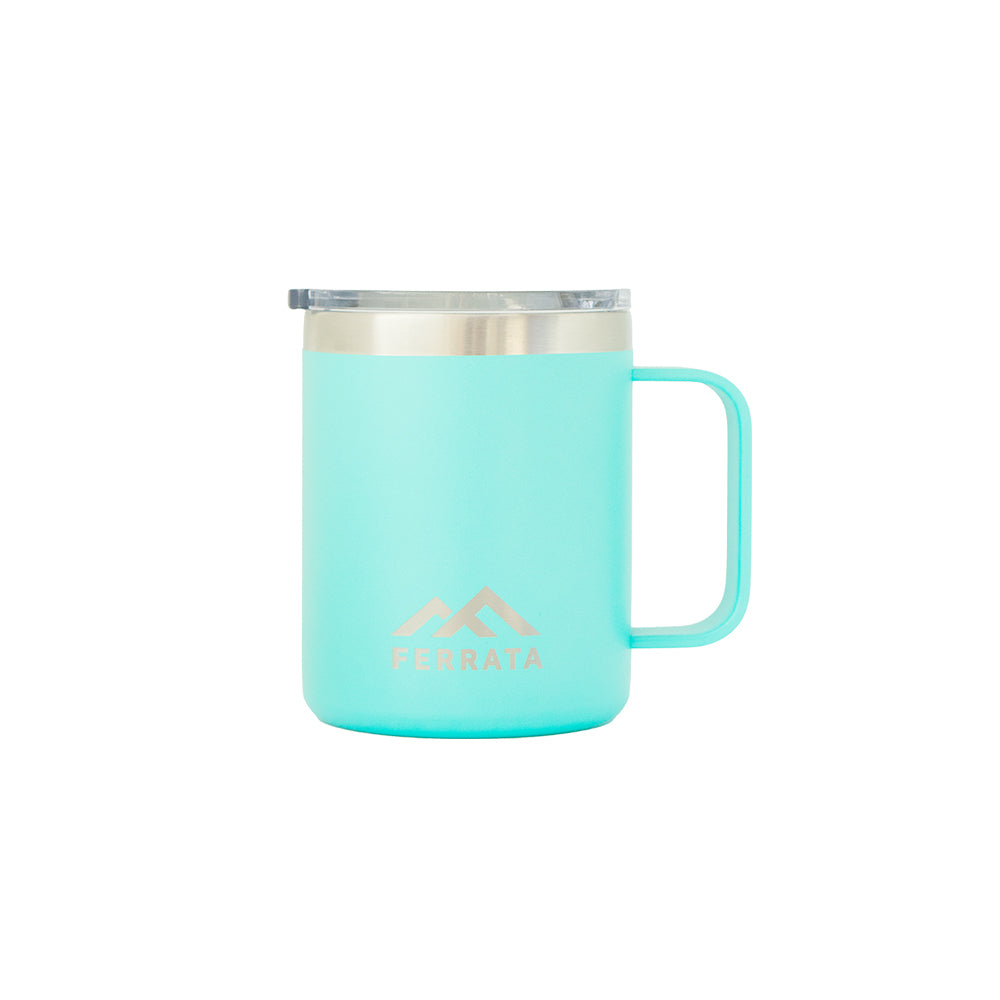 Ferrata Stainless Steel 350 ml Flip Lid Mug - Green / 350 ml