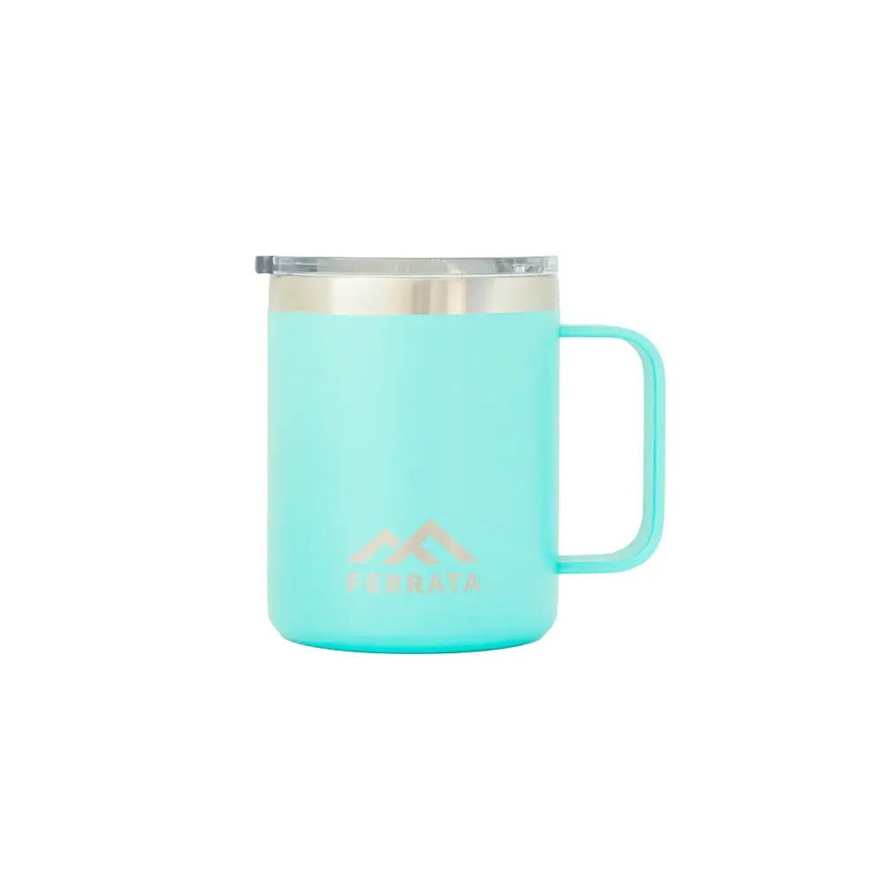 Ferrata Stainless Steel 350 ml Flip Lid Mug - Green / 350 ml
