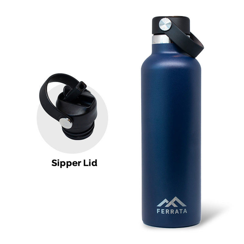 Ferrata Stainless Steel 700 ml Sipper Lid Water Bottle - Blue / 700 ml