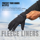 Froztek Fleece Liner Winter Gloves with Touchscreen Fingertips