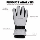 Froztek Montana Classic Waterproof Touchscreen Gloves with Rib