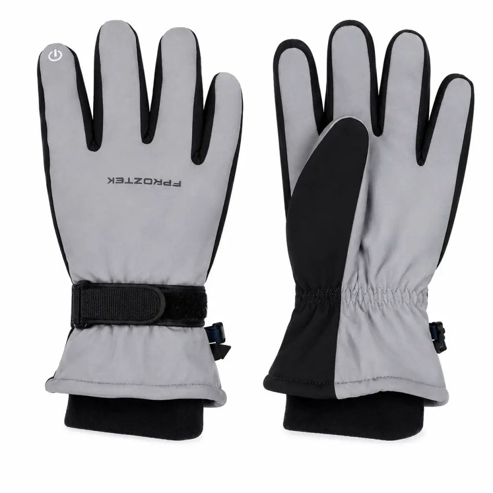 Froztek Montana Classic Waterproof Touchscreen Gloves with Rib - Grey / XS