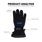 Froztek Montana Waterproof Winter Gloves with Touchscreen Fingers | Insulated Softshell Trekking & Snow Gloves