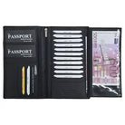 Gokyo Leather Passport Folder - Black - Travel Essentials