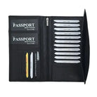 Gokyo Leather Passport Folder - Black - Travel Essentials
