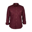 Gokyo Men’s Corbett Cotton Stretch Cargo Shirt - Maroon / S - Shirt