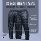Gokyo Men’s K2 Insulated Fill Pants - Insulated Pants