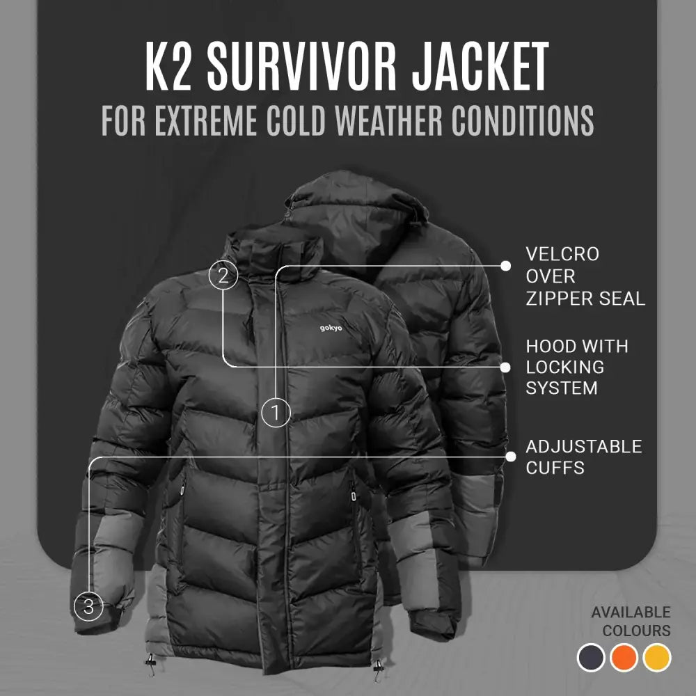 Gokyo Men’s K2 Survivor -20°C Insulated Jacket - Jacket