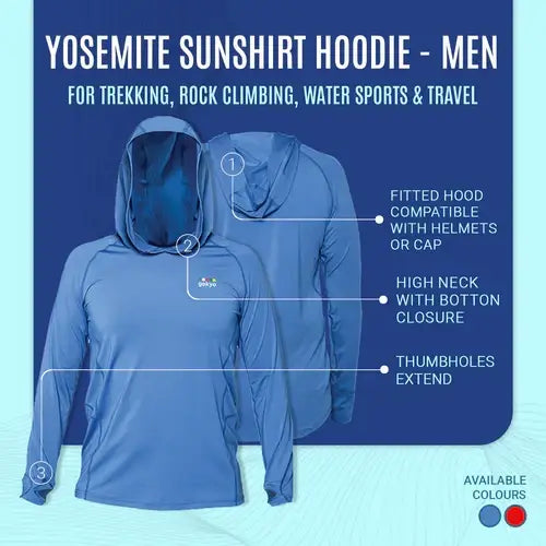 Gokyo Men’s Yosemite Sunshirt Hoodie - Hoodie