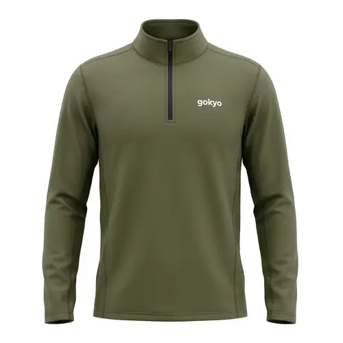 Gokyo Unisex Annapurna Brushed Thermal T-Shirt for Treks & Expeditions - Olive Green / XS - T-shirt