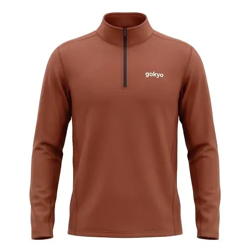 Gokyo Unisex Annapurna Brushed Thermal T-Shirt for Treks & Expeditions - Brown / XS - T-shirt