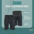 Gokyo Unisex Coorg Hiking & Multipurpose Shorts - Shorts