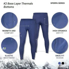 Gokyo Unisex K2 Base Layer Thermals Bottoms - bottom