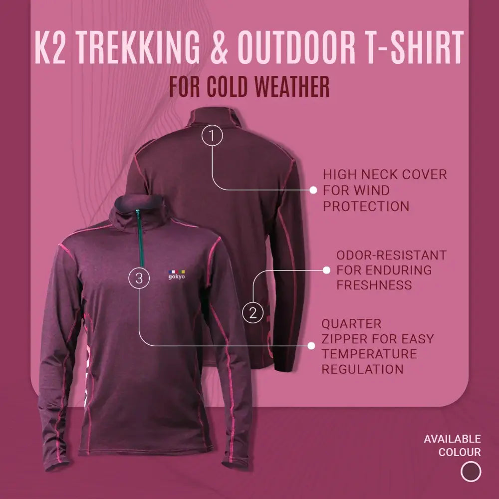 Gokyo Unisex K2 Cold Weather Trekking & Outdoor T-Shirt - T-shirt