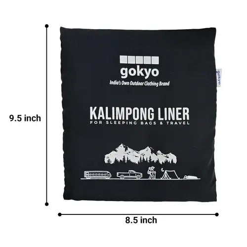 Gokyo Unisex Kalimpong Liner - For Sleeping Bags & Travel - Grey - Sleeping Bag