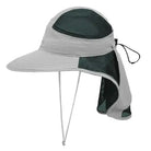 Gokyo Unisex Kaza Sun Cap with Neck Cover - Light Grey - Hats