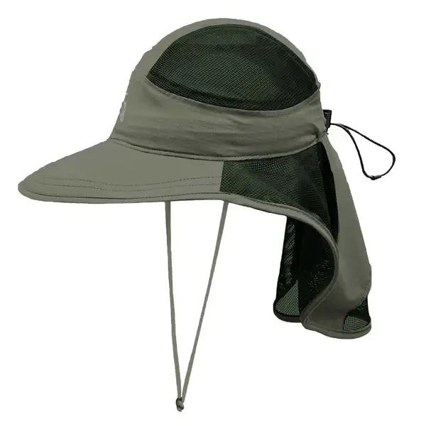 Gokyo Unisex Kaza Sun Cap with Neck Cover - Wood - Hats