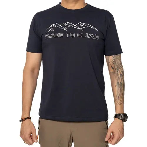Gokyo Unisex Originals Tshirt - Made to Climb - Navy / S - T-shirt