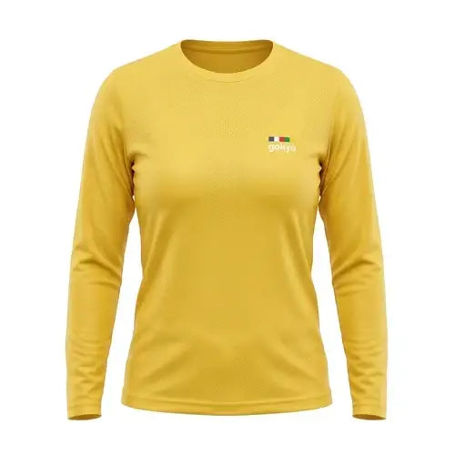 Gokyo Women’s Lima Ultralight Quick-Dry Outdoor Full Sleeve T-Shirt - Yellow / 2XS - T-shirt