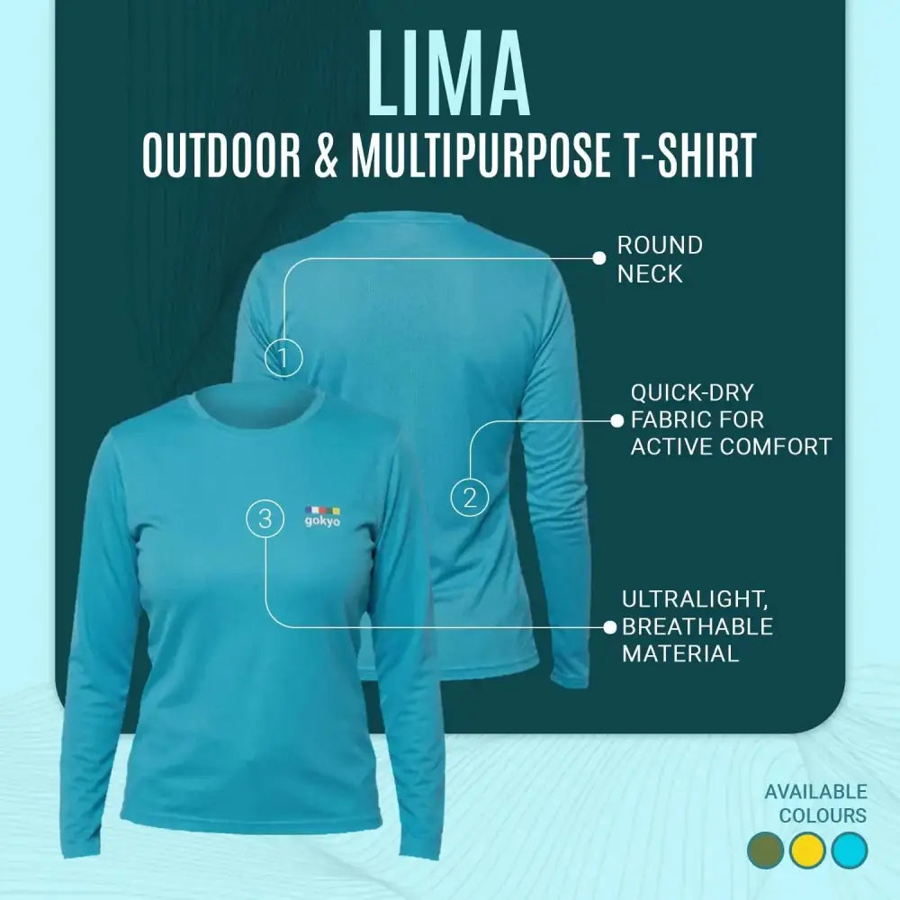 Gokyo Women’s Lima Ultralight Quick-Dry Outdoor Full Sleeve T-Shirt - T-shirt