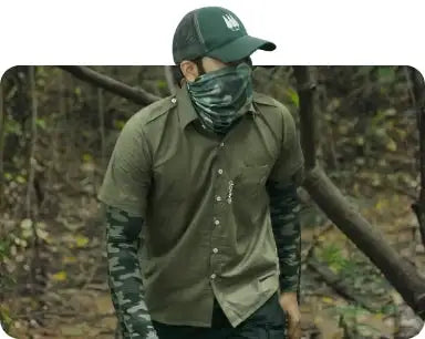 Green camouflage-patterned baseball cap with a mesh back and black brim.