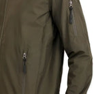 Indian Sports Gear men's waterproof army jacket made of anti-pilling fleece fabric, 100% polyester, in olive green.