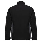 Indian Sports Gear men's black and gray anti-pilling fleece winter jacket, windproof, 100% polyester, shown with front view.
