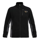 Indian Sports Gear men's black and gray anti-pilling fleece winter jacket made of 100% polyester, windproof and warm.