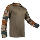 Indian Sports Gear men's army dry fit tactical full sleeves T-shirt, black with camouflage accents, designed for active wear and outdoor activities.