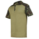 Indian Sports Gear men's army tactical half sleeve T-shirt with digital camouflage pattern, designed for active and casual wear.