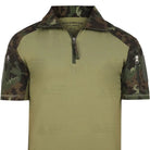 Indian Sports Gear men's army tactical half sleeve T-shirt, digital camouflage design, casual military-inspired apparel.