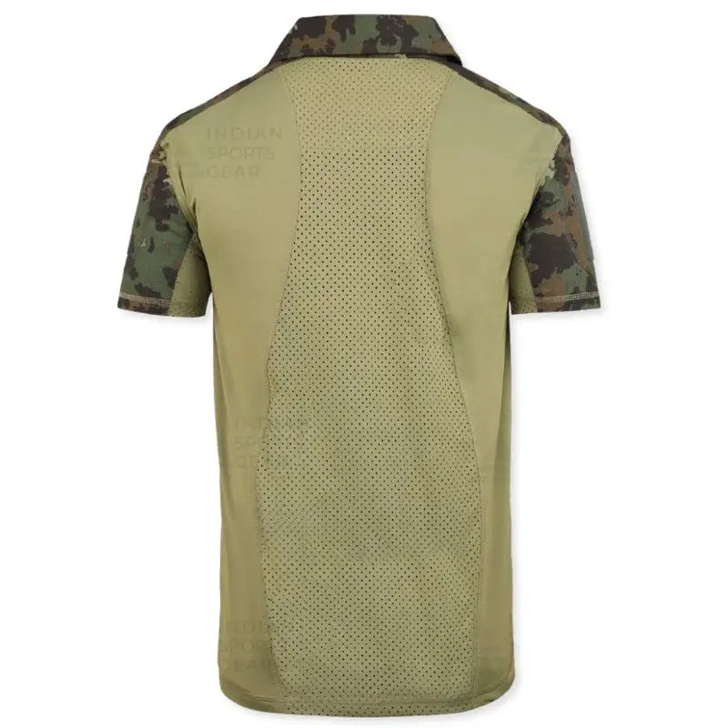 Indian Sports Gear men's army tactical half sleeve T-shirt, digital camouflage design, comfortable cotton fabric, casual military style.