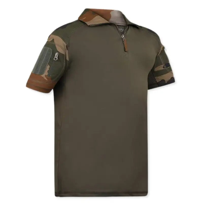 Indian Sports Gear men's army tactical half sleeve T-shirt in green, featuring a rugged military-inspired design and comfortable fit.