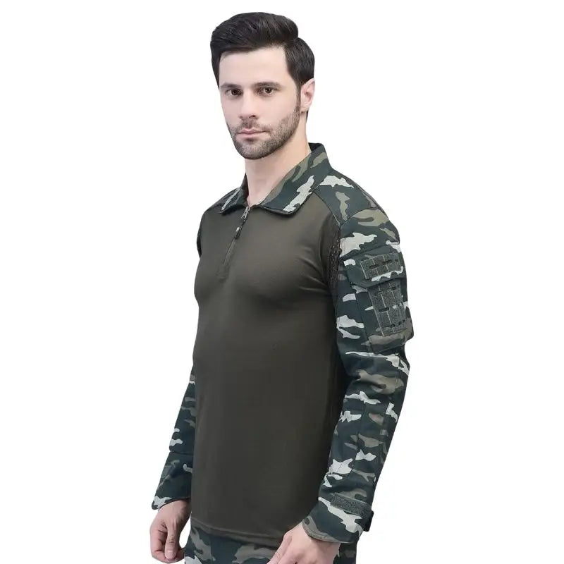 Indian Sports Gear Men’s Cobra Combat Tactical Full Sleeves T-Shirt - T-shirt