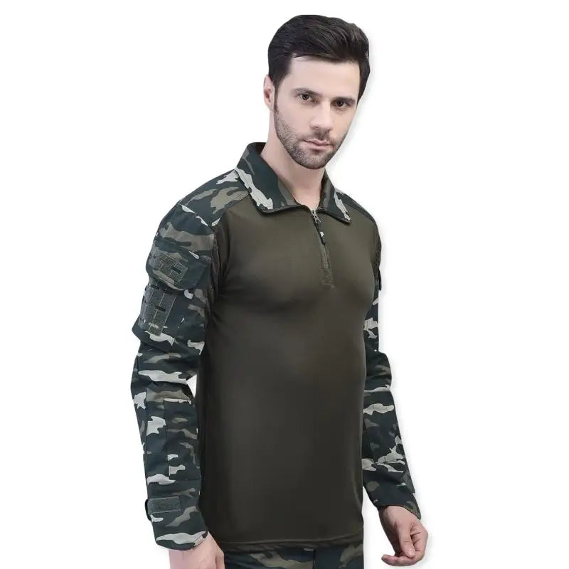 Indian Sports Gear Men’s Cobra Combat Tactical Full Sleeves T-Shirt - T-shirt