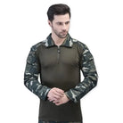 Indian Sports Gear Men’s Cobra Combat Tactical Full Sleeves T-Shirt - Green / S - T-shirt