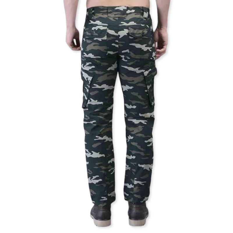 Indian Sports Gear men's Cobra Combat tactical cargo pant in green, featuring multiple pockets and durable fabric for outdoor activities.