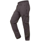 Indian Sports Gear men's nylon Lycra cargo pants in gray, stretchable and comfortable for active wear.