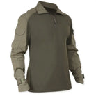 Indian Sports Gear men's tactical full sleeve T-shirt in green, regular fit, designed for active sports and outdoor wear.